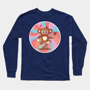 trippy drippy - Cute dark animal monkey Long Sleeve T-Shirt